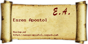 Eszes Apostol névjegykártya